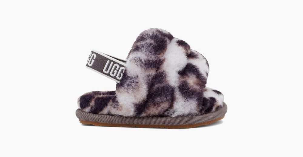 Ugg Slide Baby - Ugg Fluff Yeah Her Print Leopard - 743IGKNOH